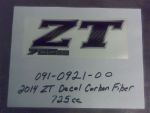 091-0921-00 - 2014 ZT Decal 725cc Carbon Fib er