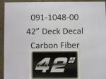 091-1048-00 - 42" Deck Decal Carbon Fiber