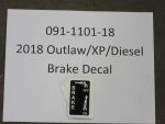 091-1101-18 - Brake Decal | Free Shipping Over $100