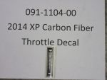 091-1104-00 - Carbon Fiber Throttle Decal | Free Shipping Over $100