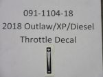091-1104-18 - Throttle Decal | Free Shipping Over $100
