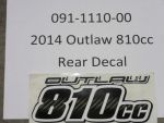 091-1110-00 - 2014 Outlaw 810cc Rear Decal Carbon Fiber