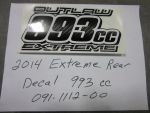 091-1112-00 - 2014 Extreme 993cc Rear Decal Carbon Fiber