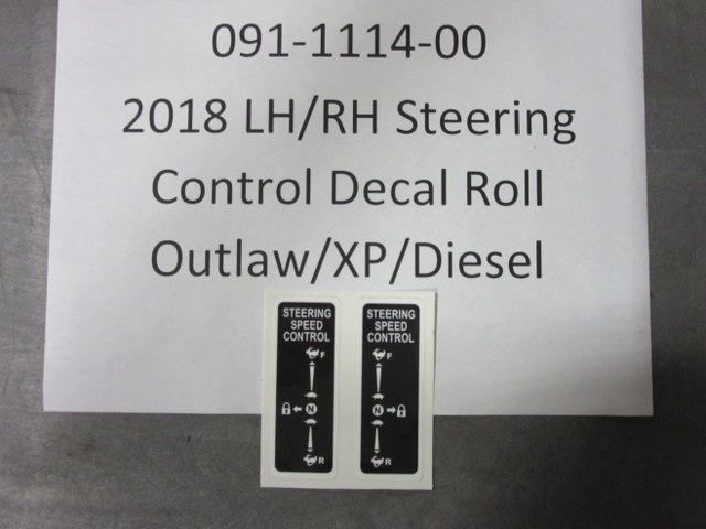 091-1114-00 - 2018-2022 LH/RH Steering Control Decal Roll