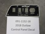 091-1152-18 - 2018 Outlaw Control Panel Decal