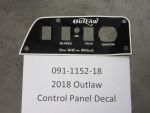 091-1152-18 - Control Panel Decal | Free Shipping Over $100