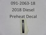 091-2063-18 - 2018 Diesel Preheat Decal