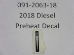 091-2063-18 - 2018 Diesel Preheat Decal | Free Shipping Over $100