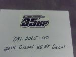 091-2065-00 - 2014 Diesel Z35hp Decal | Free Shipping Over $100
