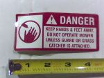 091-3012-00 - Danger Decal-Spindle/Discharge
