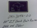 091-3046-00 - 60" ZT Deck Belt Route | Free Shipping Over $100