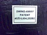 091-3060-00 - Swing-Away Patent Decal | Free Shipping Over $100