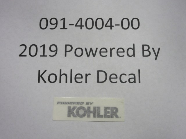 091-4004-00 - 2019 Powered By Kohler Decal | Free Shipping Over $100