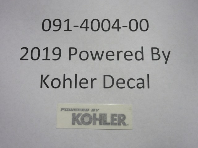 091-4004-00 - 2019 Powered By Kohler Decal