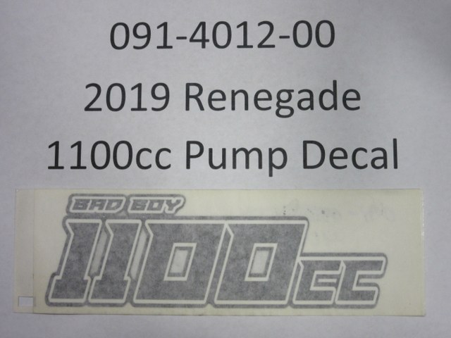091-4012-00 - 2019 Renegade 1100cc Pump Cluster