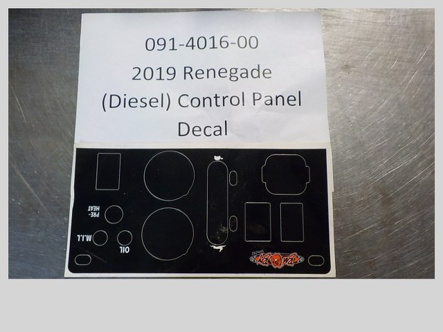 091-4016-00 - 2019 Renegade(Diesel) Control Panel Decal