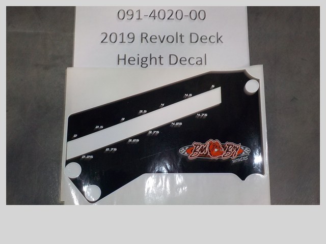 091-4020-00 - Deck Height Decal | Free Shipping Over $100