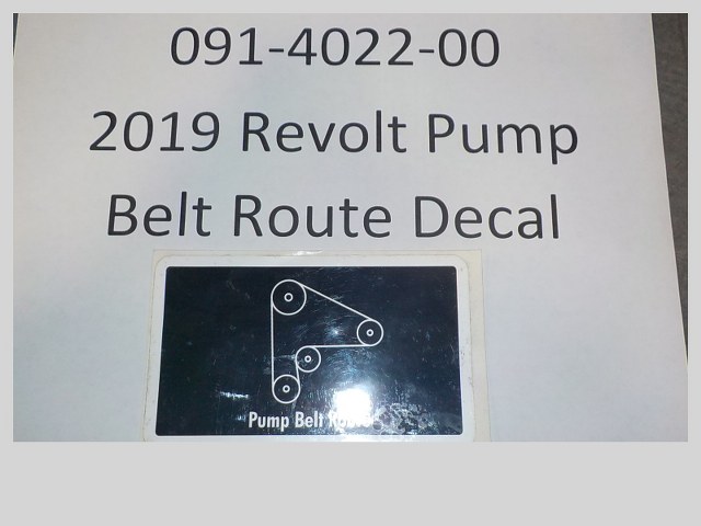 091-4022-00 - 2019-2022 Revolt Pump Belt Route Decal
