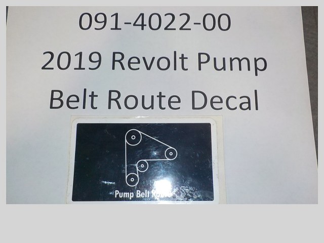 091-4022-00 - Pump Belt Route Decal | Free Shipping Over $100