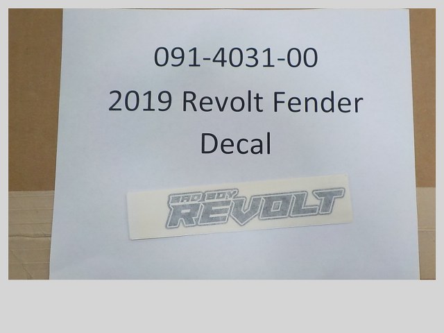 091-4031-00 - 2019-2023 Revolt Fender Decal | Free Shipping Over $100