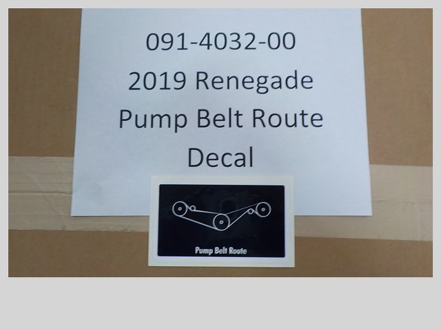 091-4032-00 - 2019-2022 Renegade Pump Belt Route Decal
