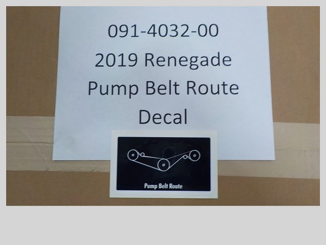 091-4032-00 - Pump Belt Route Decal | Free Shipping Over $100