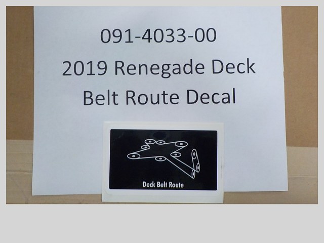 091-4033-00 - 2019-2022 Renegade Deck Belt Route Decal