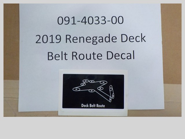 091-4033-00 - Deck Belt Route Decal | Free Shipping Over $100