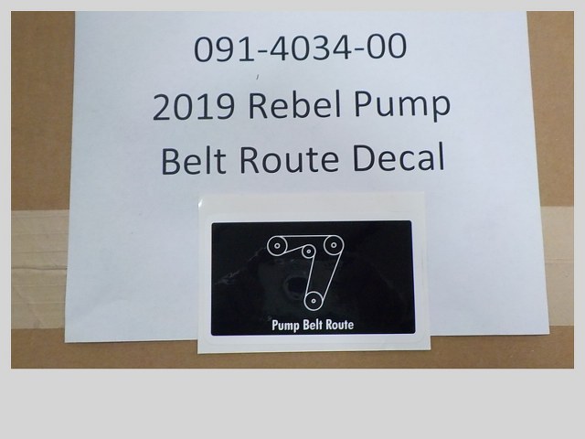 091-4034-00 - 2019-2022 Rebel Pump Belt Route Decal