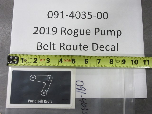 091-4035-00 - Pump Belt Route Decal | Free Shipping Over $100