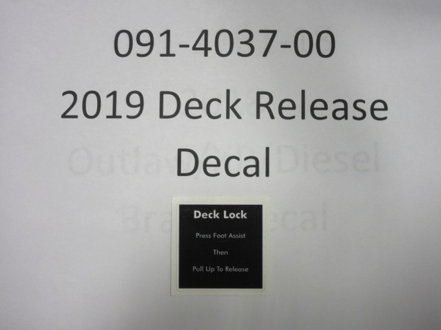 091-4037-00 - 2019-2022 Deck Release Decal