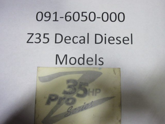 091-6050-000 - Z35 Decal - Diesel Models