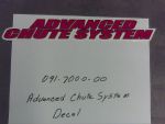 091-7000-00 - Advanced Chute System Decal