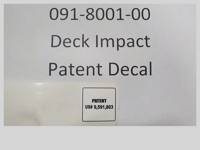091-8001-00 - Impact Absorption Patent Decal