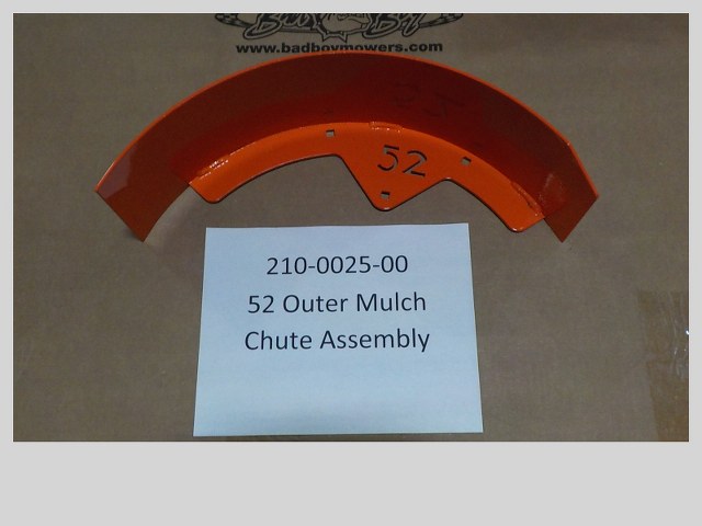 210-0025-00 - 52 Outer Mulch Chute Assembly