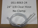 051-8063-24 - 24" 3/8 Clear Hose No Clamps
