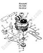 Engine - Kawasaki FX691/FX730