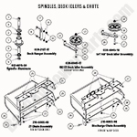 Spindle, Deck Idlers & Chute