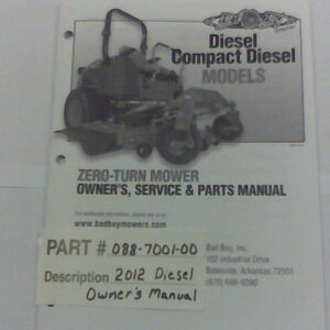 088-7001-00 - Bad Boy Mower Parts