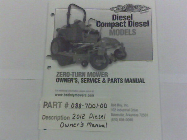 088-7001-00 - Bad Boy Mower Parts