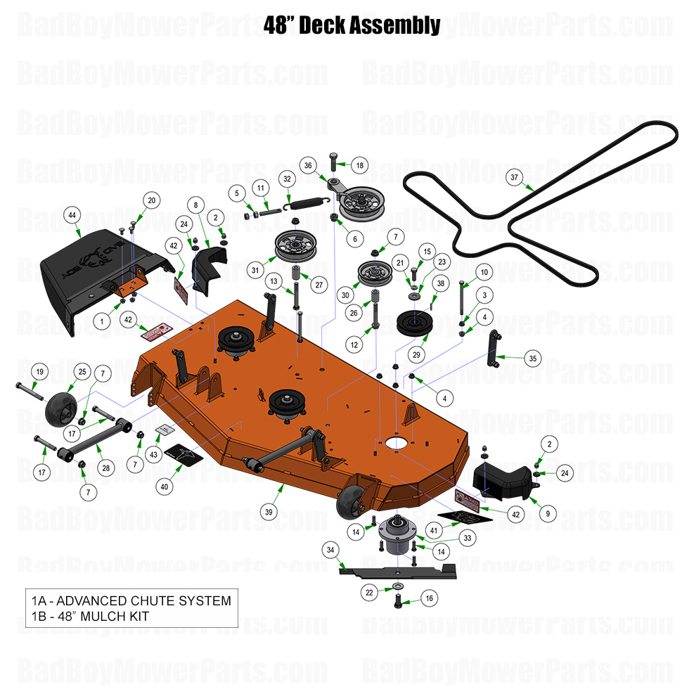 2026 MZ Magnum 48 Inch Deck Assembly Part Diagram