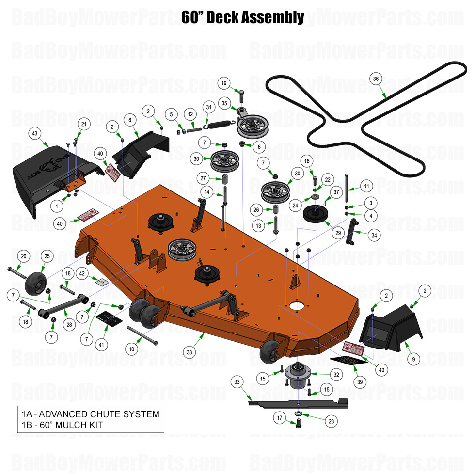 2026 MZ Magnum 60 Inch Deck Assembly Part Diagram