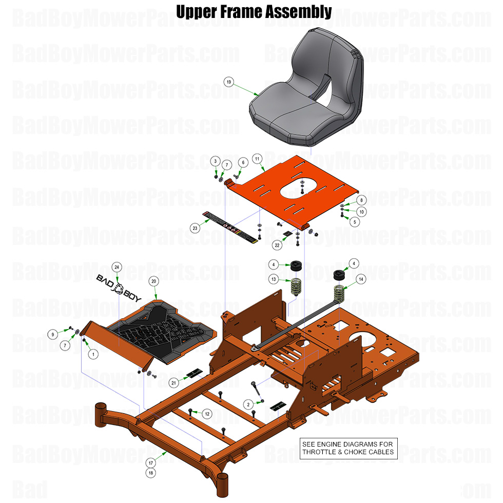 2026 MZ Magnum Upper Frame Assembly part diagram