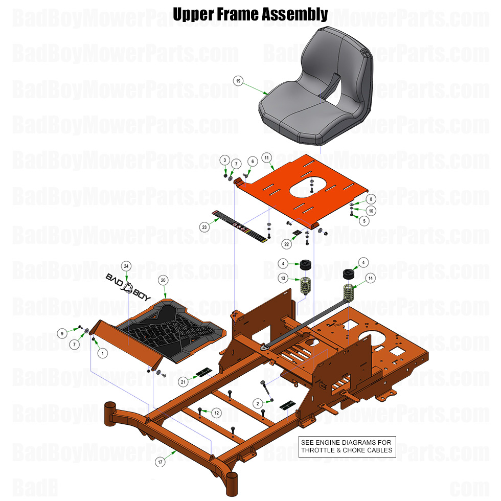 2026 MZ Rambler Upper Frame Assembly Part Diagram