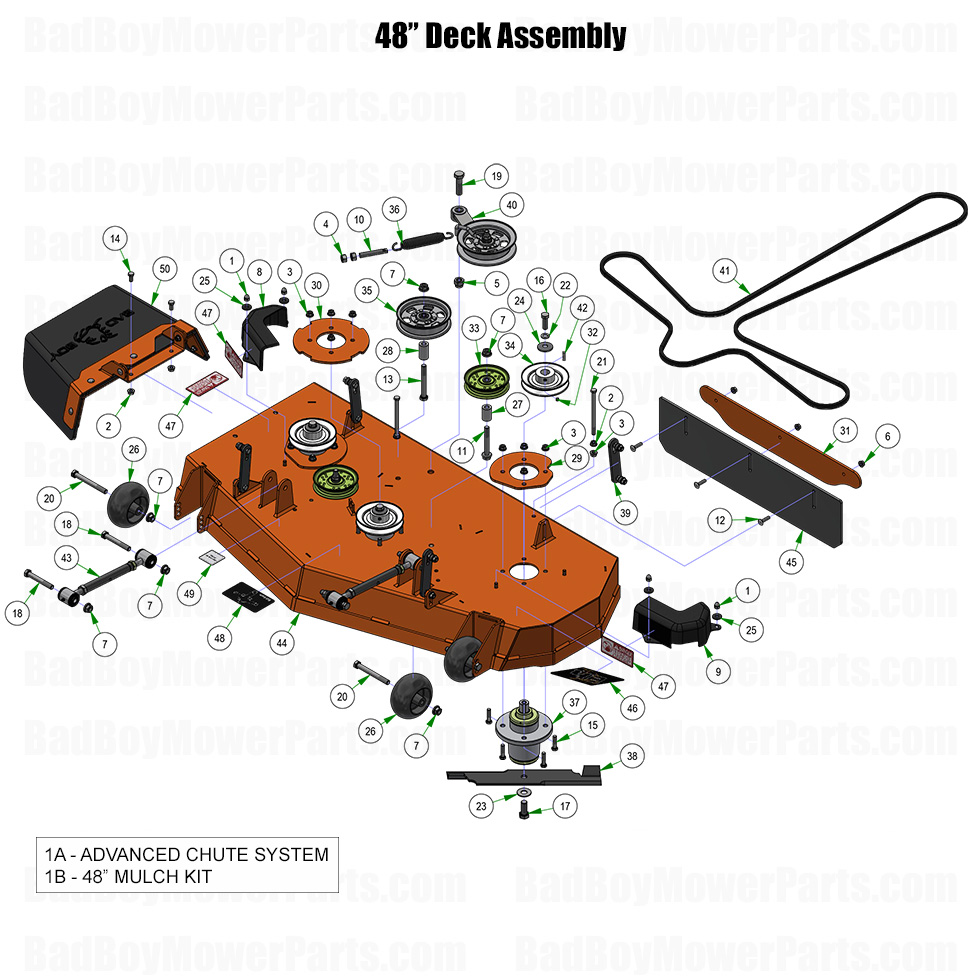 2026 Maverick HD 48 Inch Deck Assembly Part Diagram