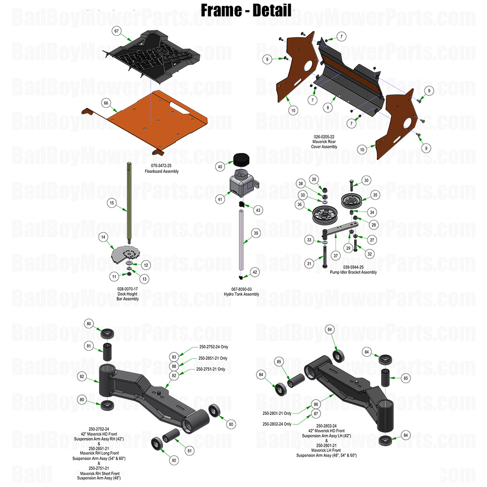 2026 Maverick HD Frame Detail Part Diagram
