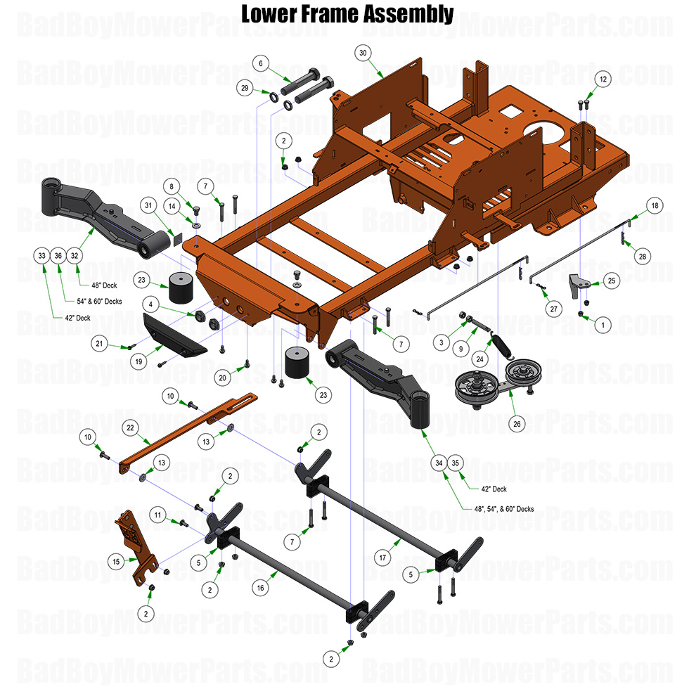 2026 Maverick HD Lower Frame Assembly Part Diagram