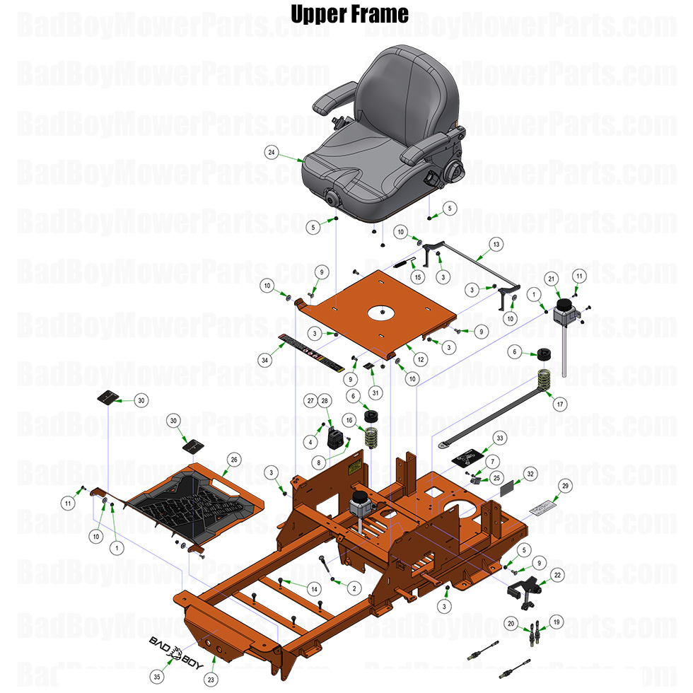2026 Maverick HD Upper Frame Part Diagram