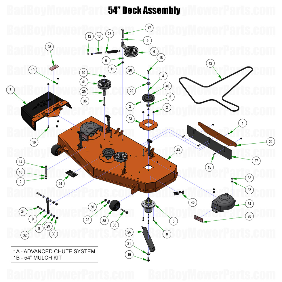 2026 Raider 54 Inch Deck Assembly Part Diagram