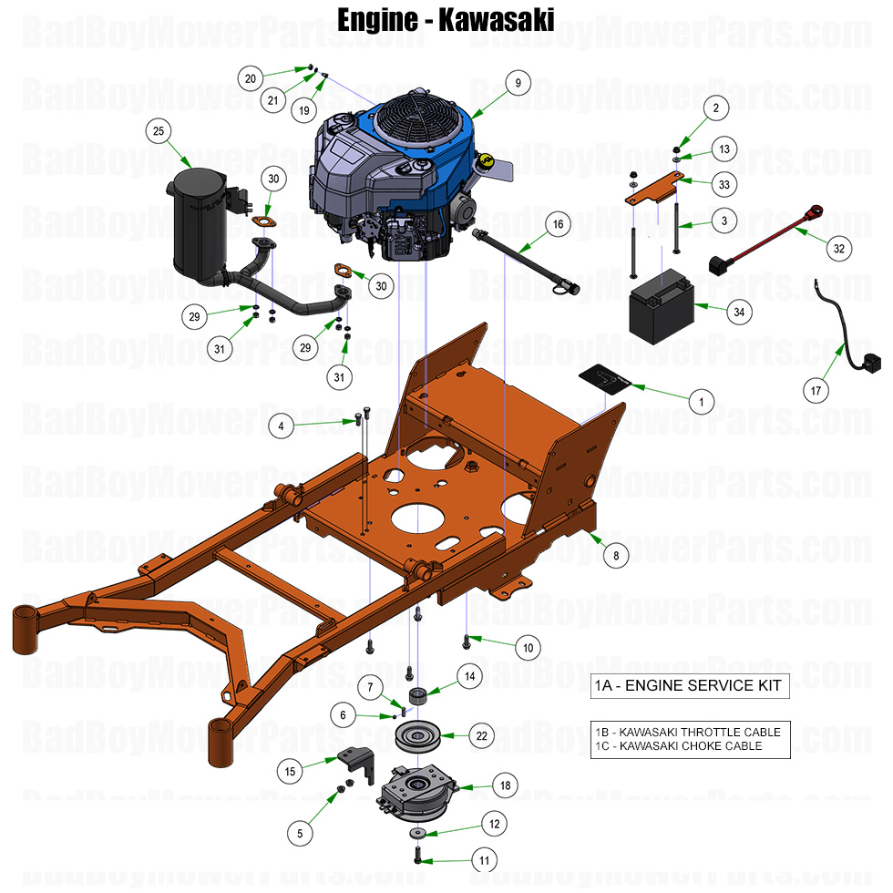 2026 Raider Engine Kawasaki Part Diagram